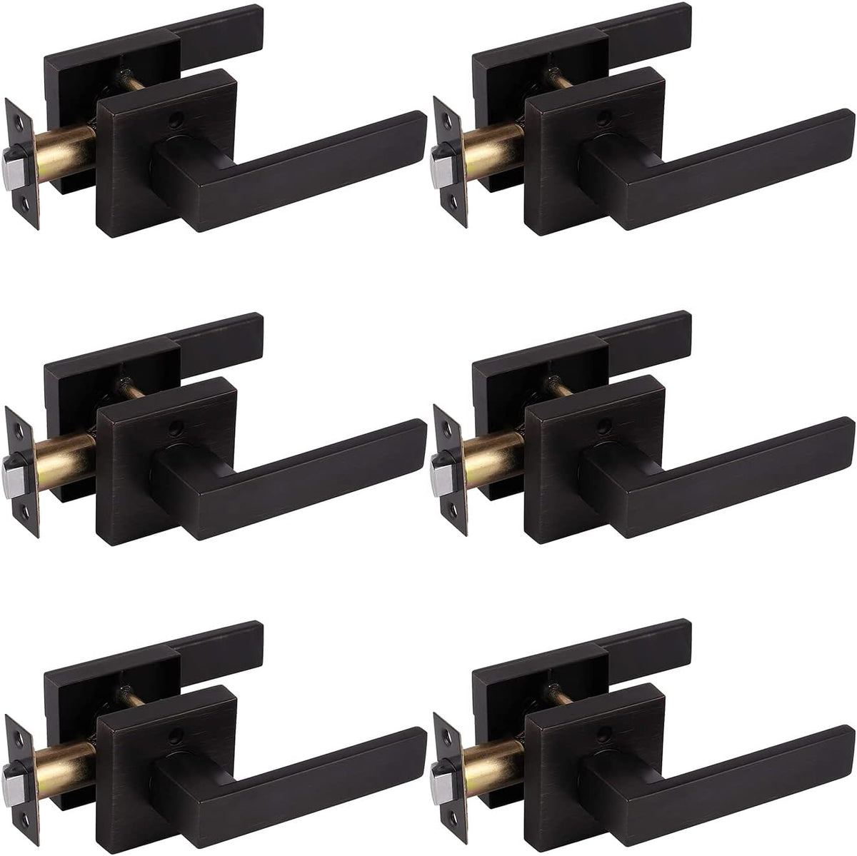 Brushed Bronze Zinc Alloy Door Lever Lock O615432