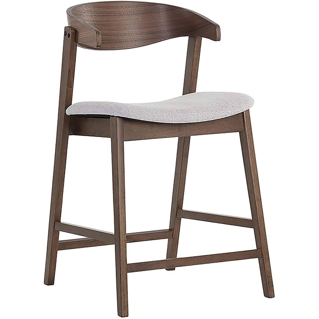 Wood Counter Table Set with 2 Counter Stools in Light Gray U1332