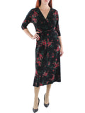 Matte Jersey Floral Print Midi Dress O3219