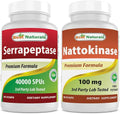 Serrapeptase 40000 SPUs & Nattokinase 100 Mg I8045