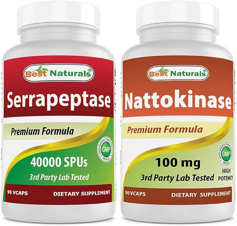 Serrapeptase 40000 SPUs & Nattokinase 100 Mg I8045