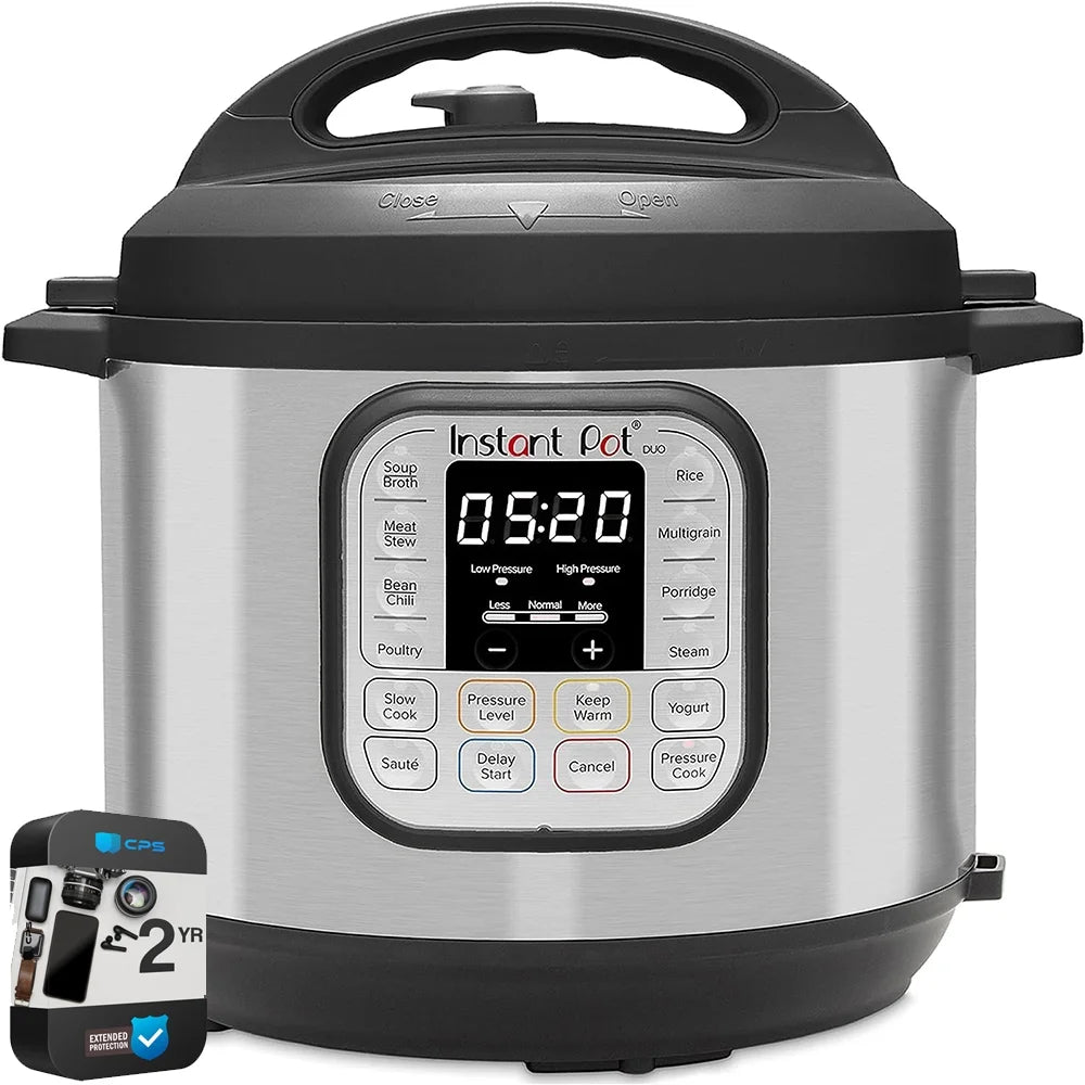 8qt Duo Pressure Cooker (Renewed) Bundle with 2 YR CPS Enhanced Protection Pack G512