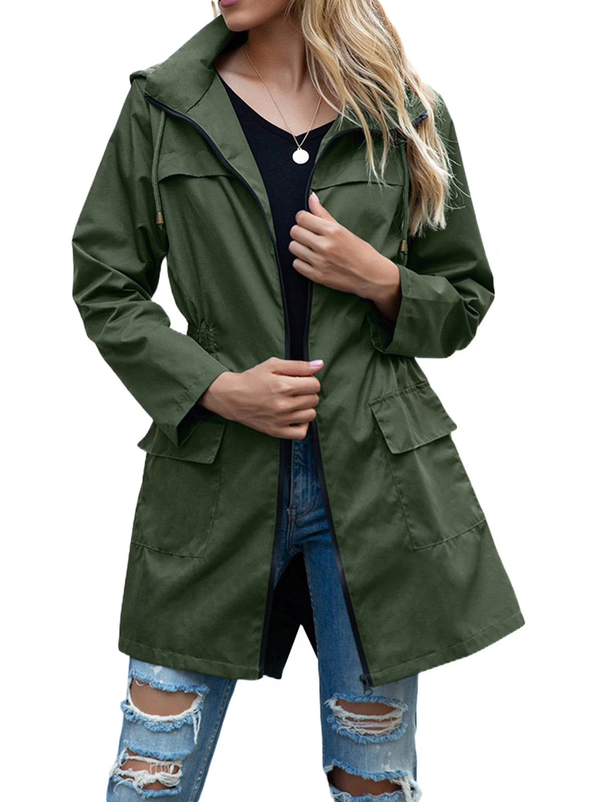 Waterproof Hooded Lightweight Rain Jacket T69050