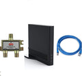 Dual-Tuner Local Channel Streamer with Cat5e UTP Cable and Coaxial Cable Splitter M64898