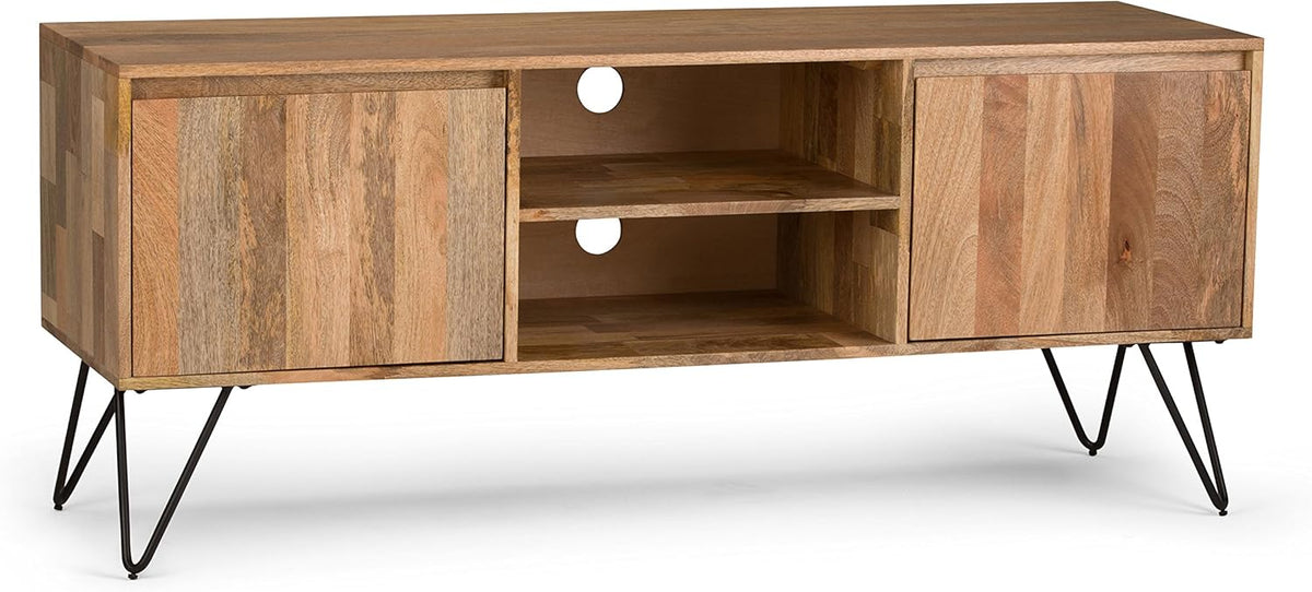 60 inch Solid Wood TV Media Stand in Grey E1839