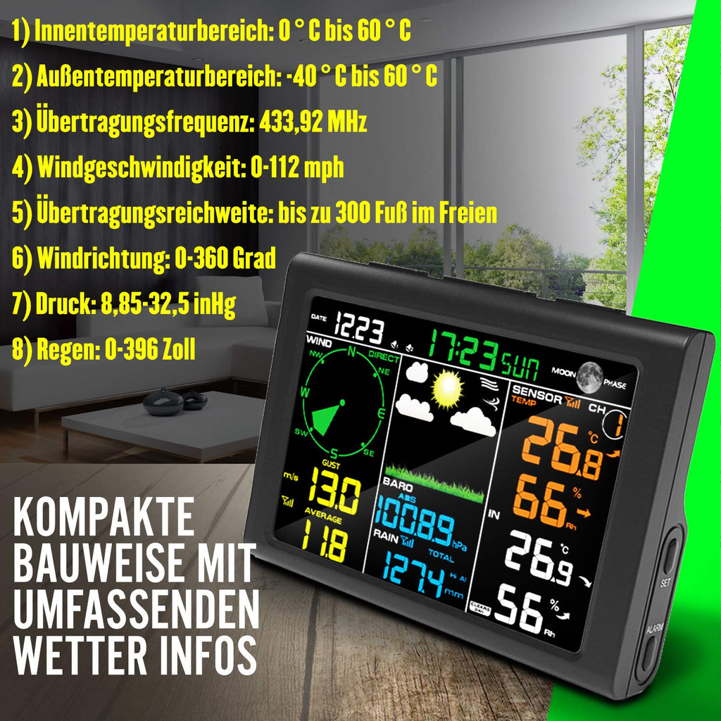 Wireless 5-in-1 Weather Station with Outdoor Sensor H2290