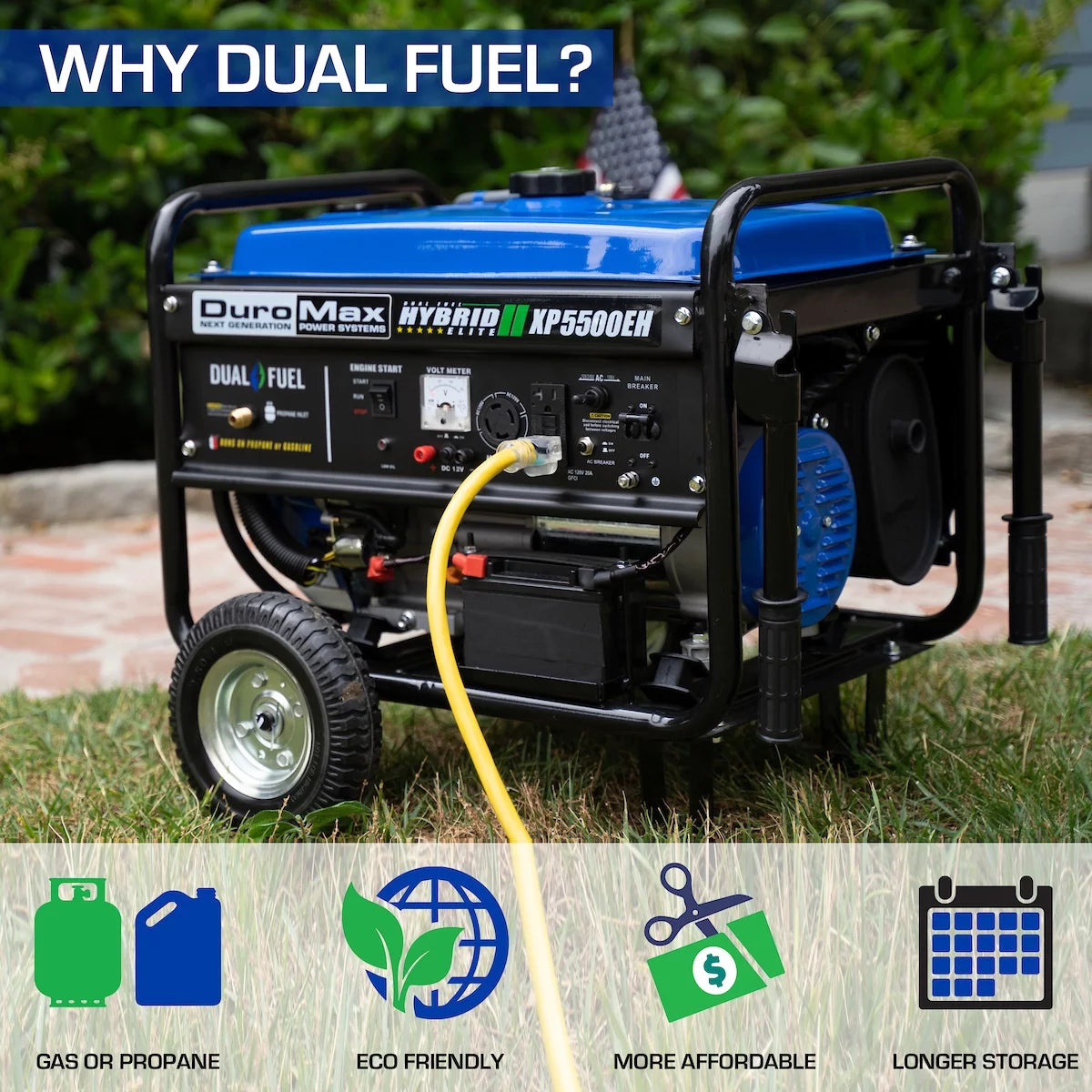 5500-Watt Dual Fuel Portable Generator R27526