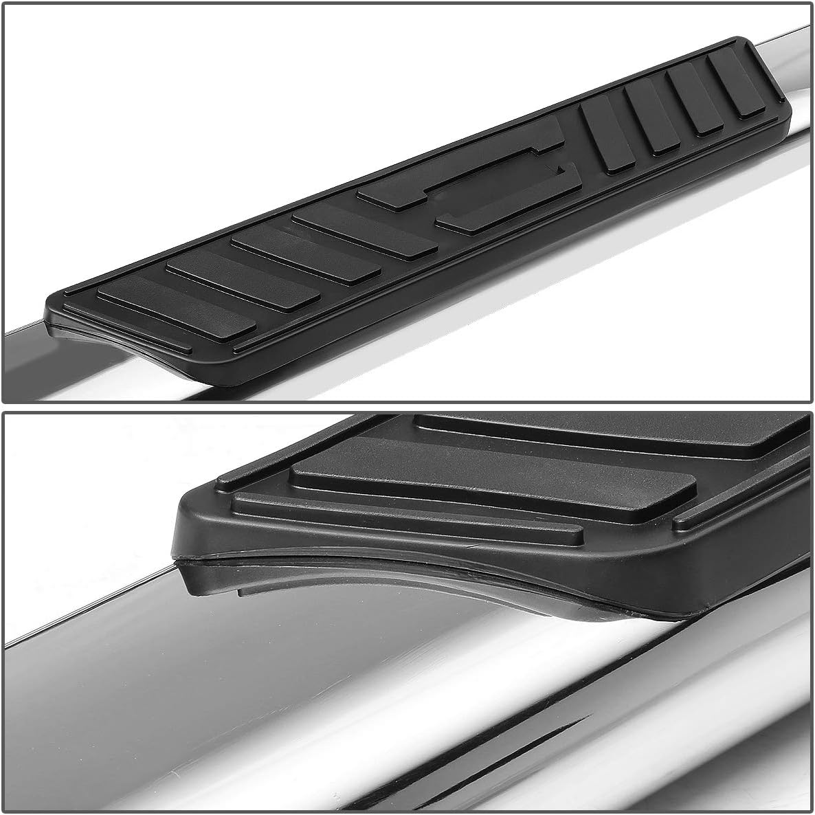 Oval Tubing Side Step Nerf Bar Running Board Stainless Steel Polished Chrome Q537940