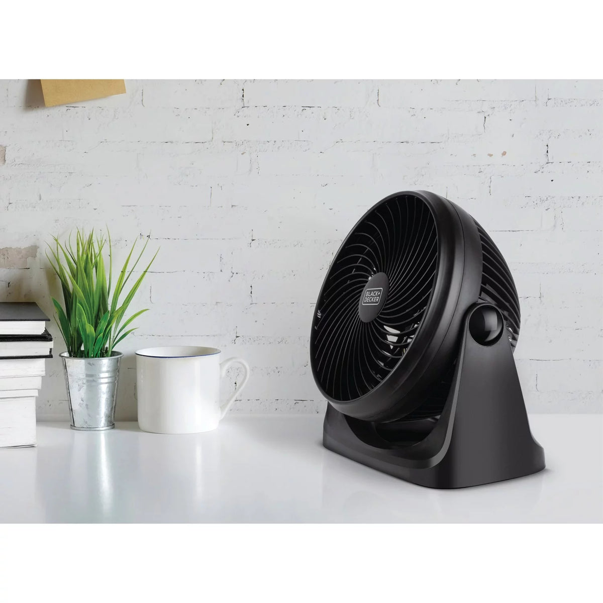 7 Inch Electric Portable Table Fan with Adjustable Tilt, Black M448