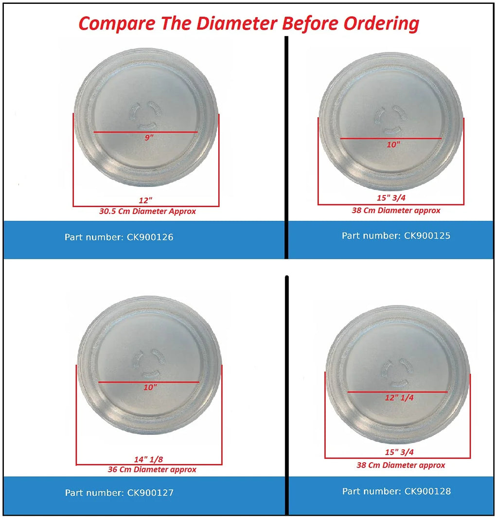 15" Microwave Glass Turntable Tray X4846