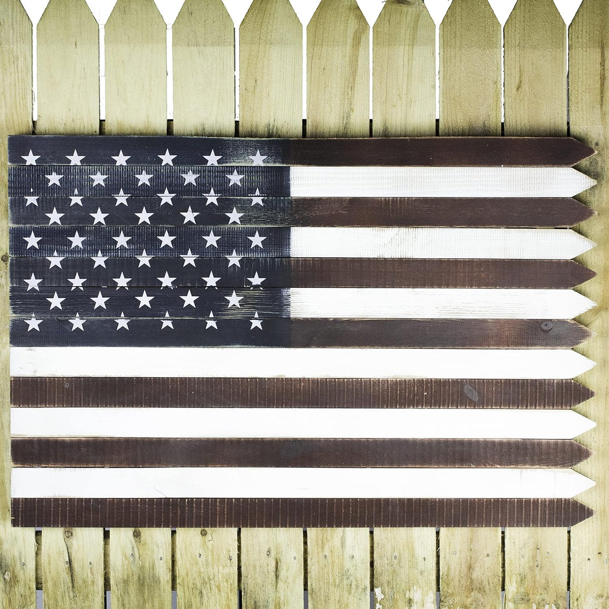 Rustic Farmhouse Wooden American Flag Sign Wall Décor K4256
