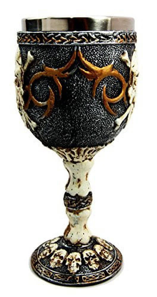Skull Wine Goblet Chalice Figurine J80227
