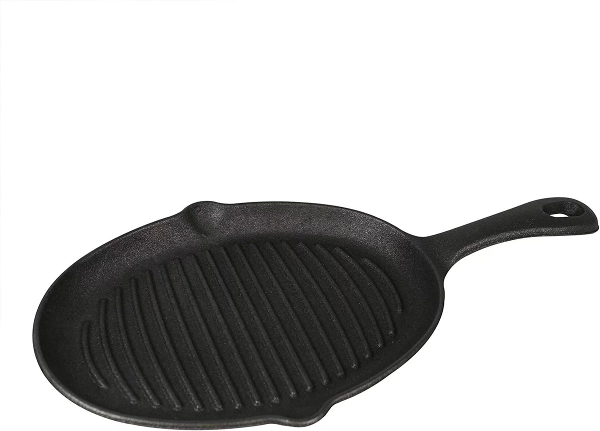 Cast Iron Skillet with Wooden Plate and Handle Cover P194