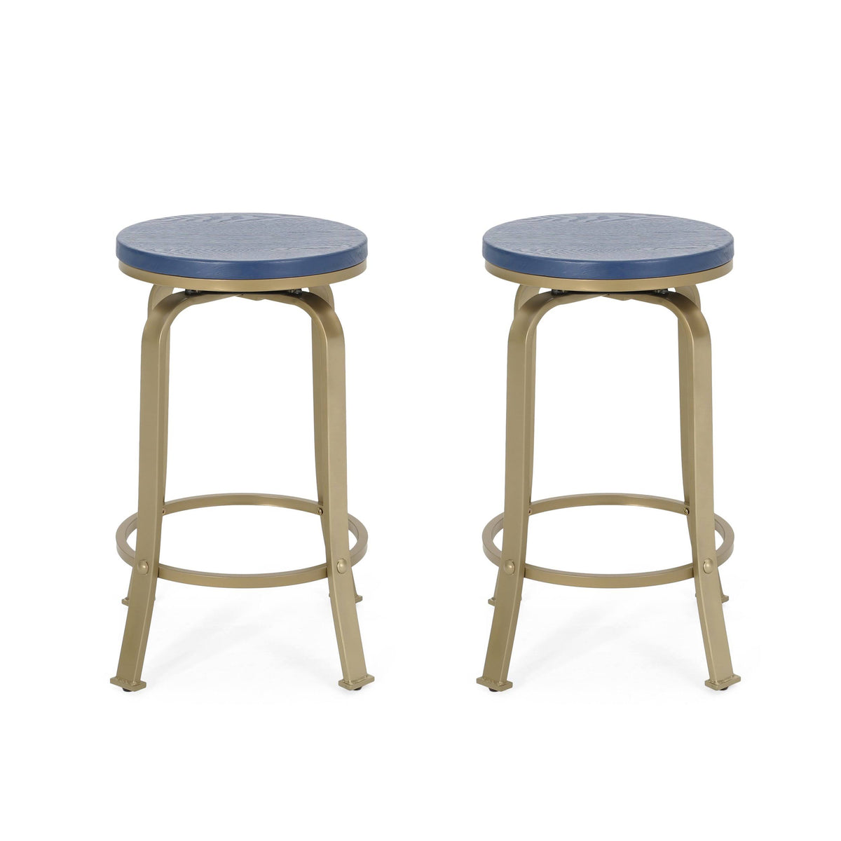 Black Swiveling Counter Stool Set of 2 Z1744