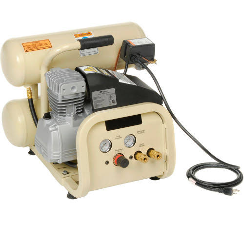 Portable Electric Air Compressor, 4 Gallon, Twin Stack B739
