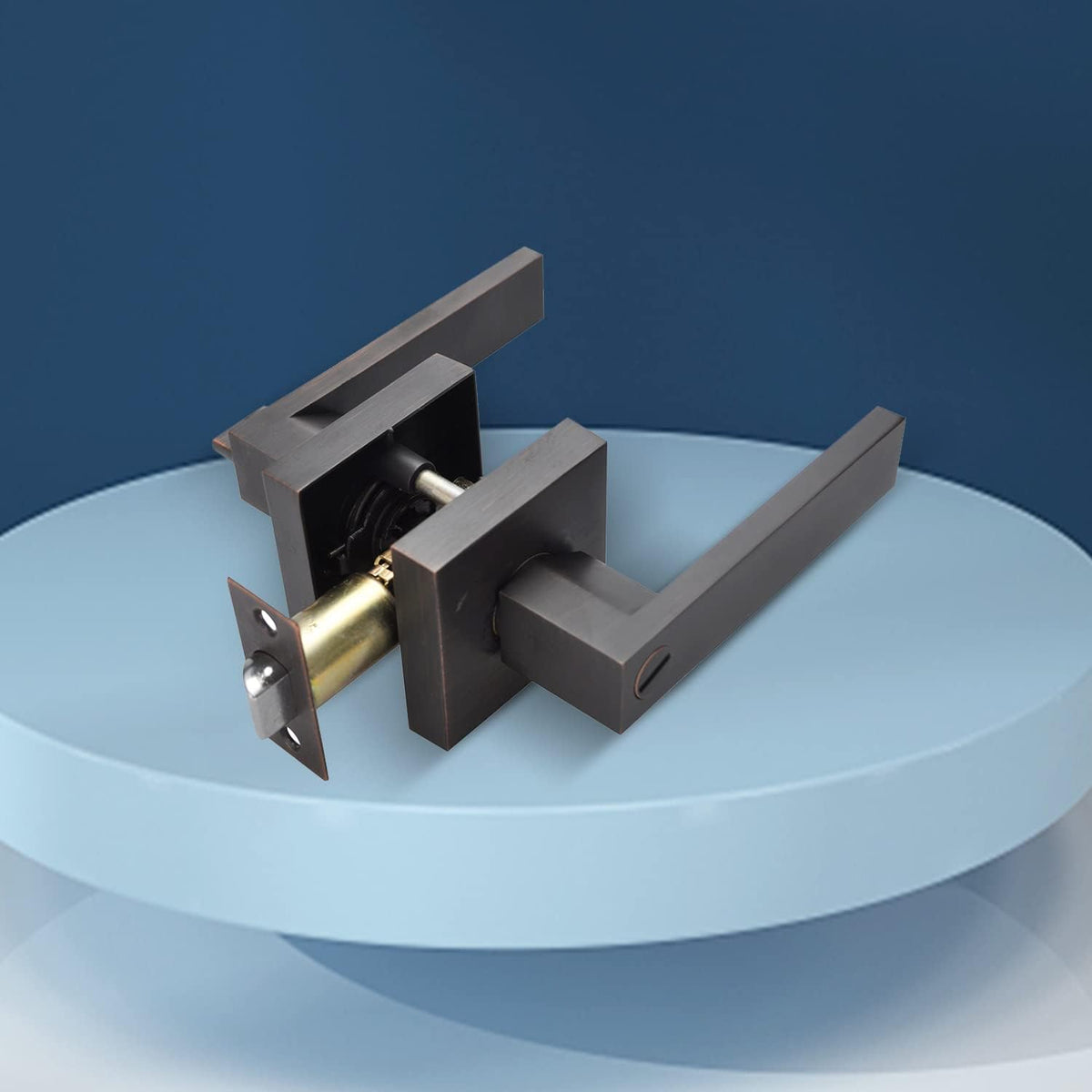 Brushed Bronze Zinc Alloy Door Lever Lock O615432