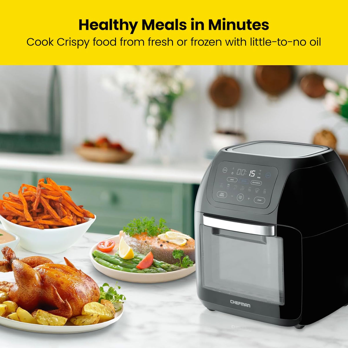 10L 3.6Qt Air Fryer with Rotisserie Dehydrator S934006