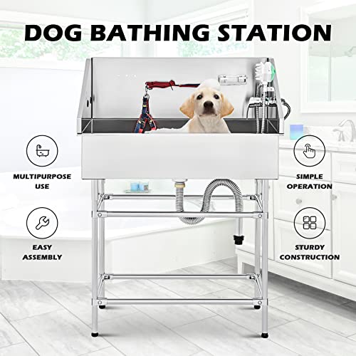 34 Inch Stainless Steel Dog Washing Station R621945