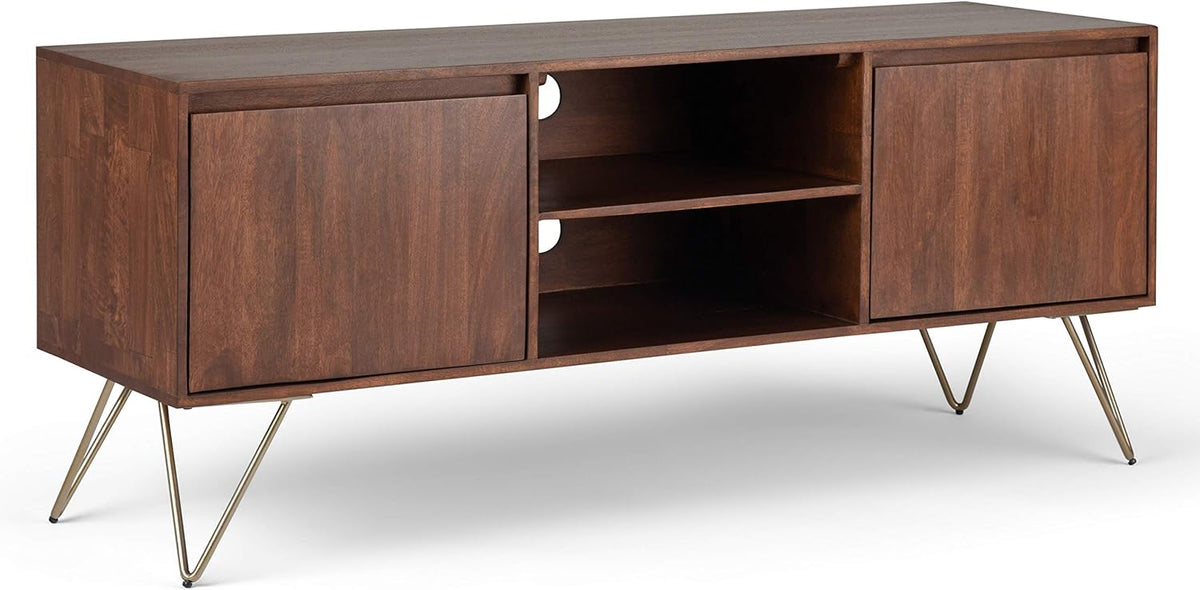 60 inch Solid Wood TV Media Stand in Grey E1839