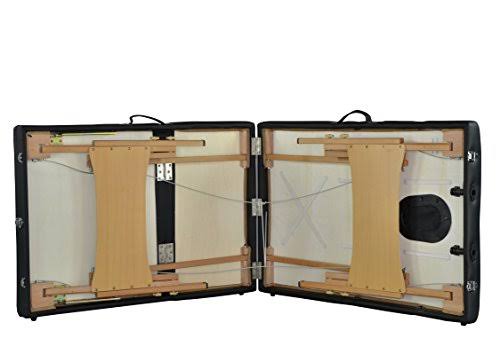 Black 3 Section Portable Massage Table with Carry Case T4550