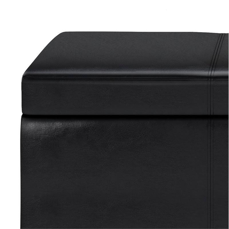 Black Rectangular Lift Top Storage Ottoman B459041