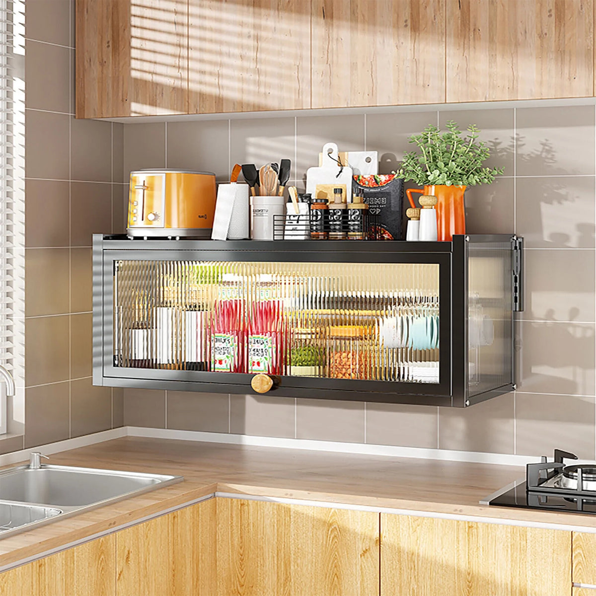Black Wall Mount Storage Cabinet O5239