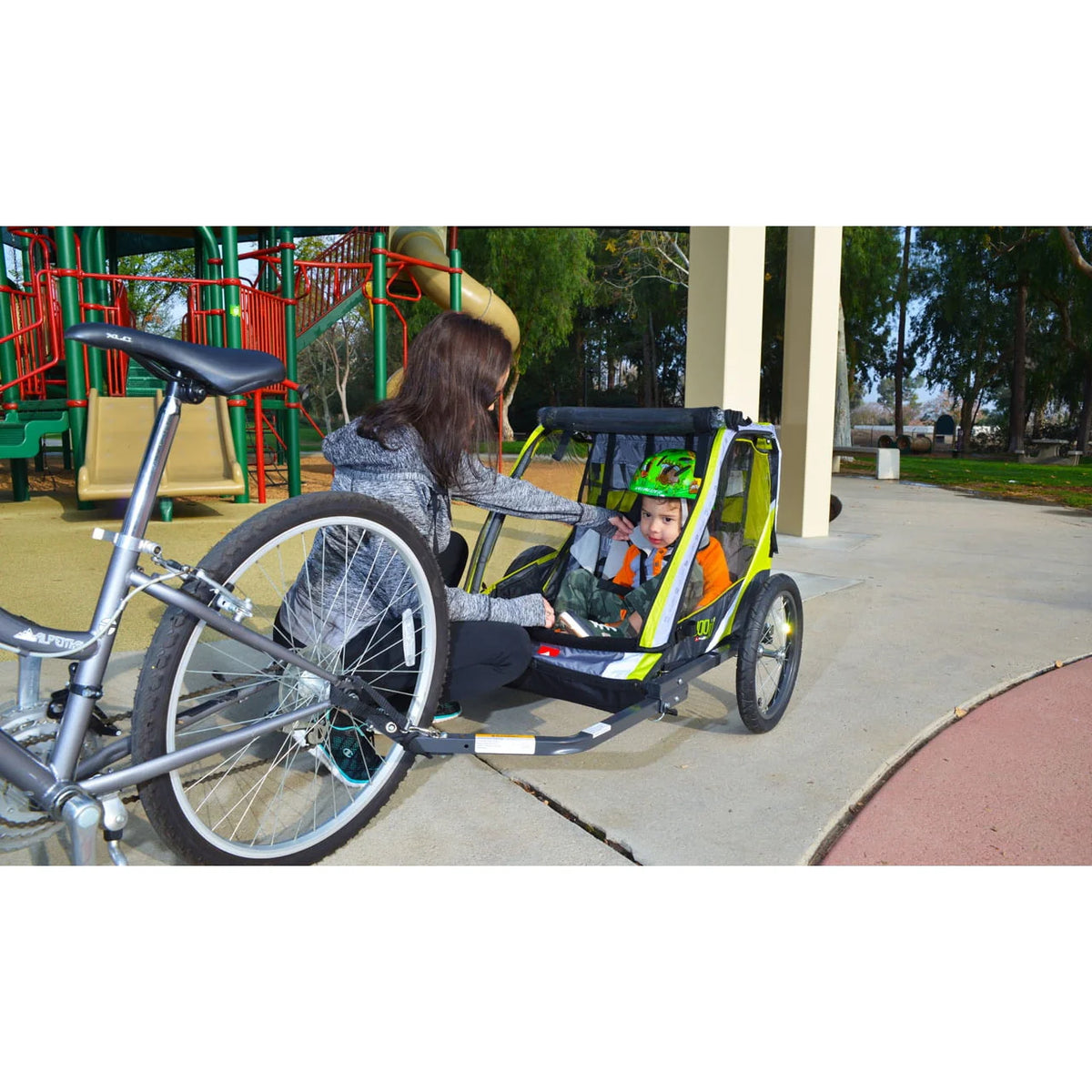 Red Bicycle Trailer for 2-Children I531842