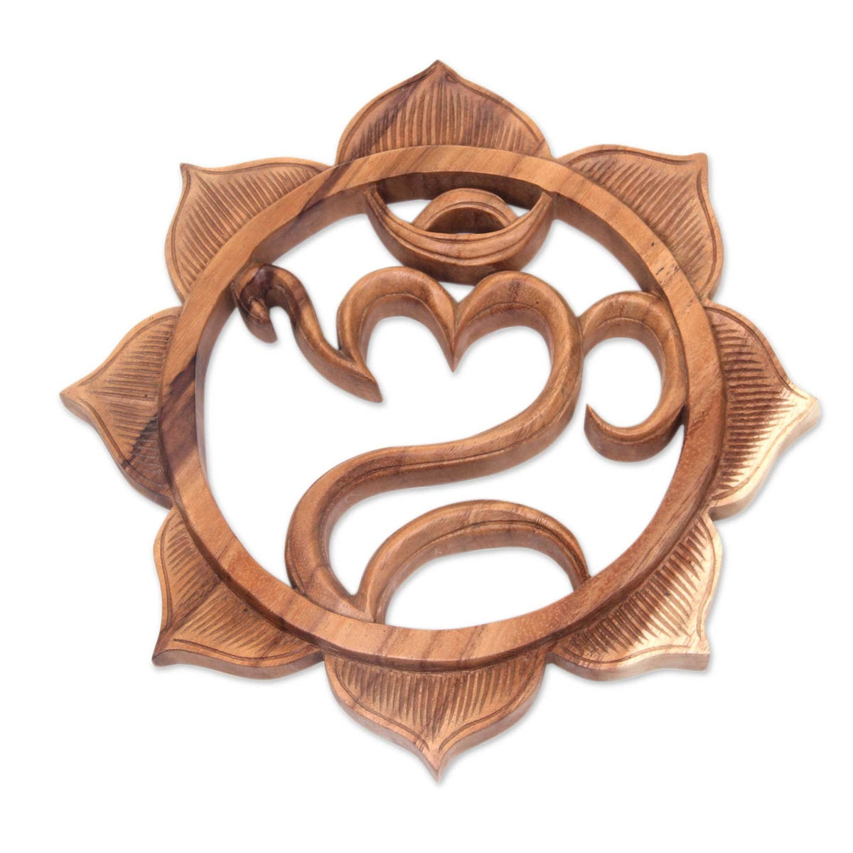 Brown Wood Relief Panel Wall Decor D831