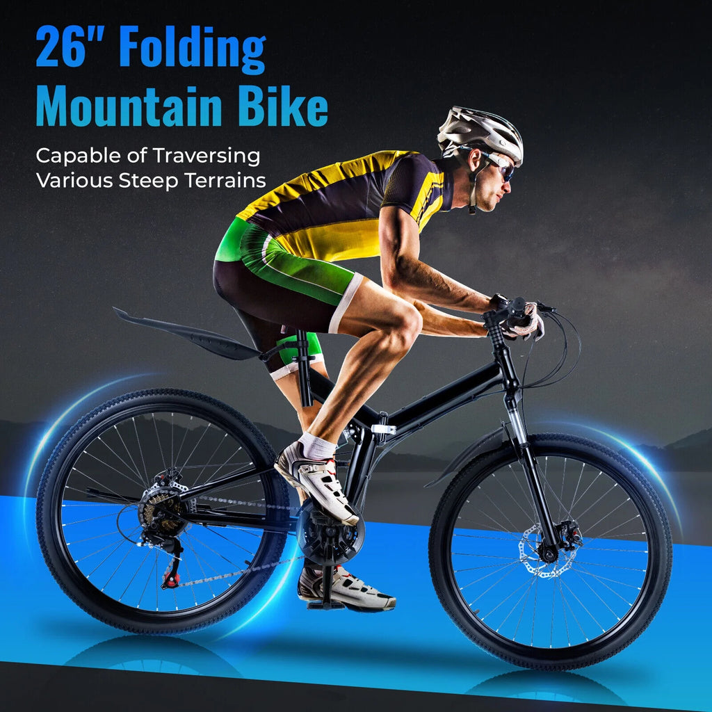 26 inch 21 Speed Full Suspension Folding Mountain Bike G78412