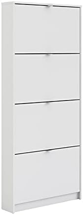 4 Drawer White Shoe Cabinet U4456