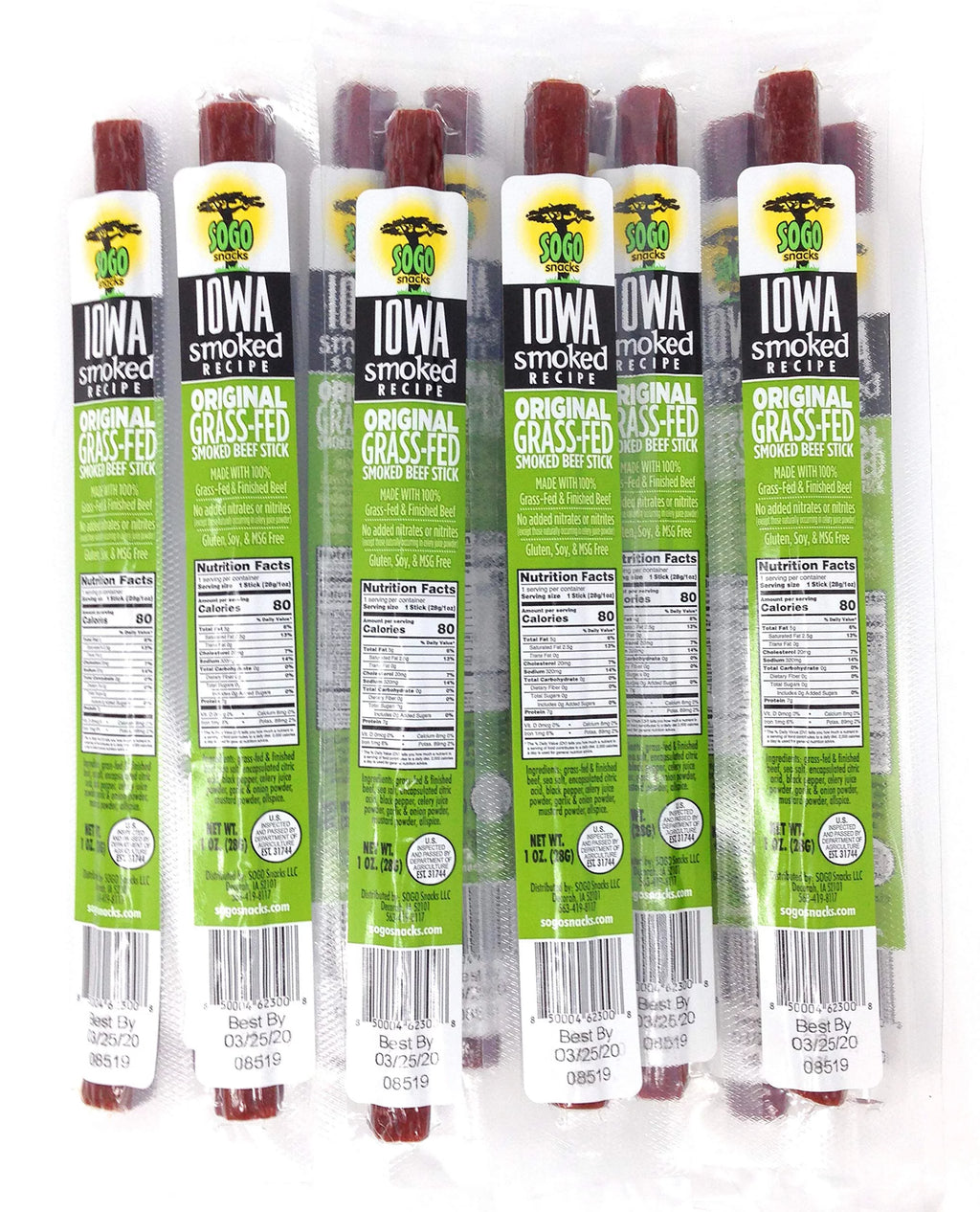 No Sugar 100% Grass-fed Beef Sticks 144-ct T43014