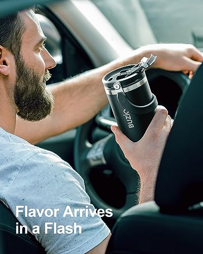 30 oz Insulated Stainless Steel Tumbler with Handle, Lid and Straw G889