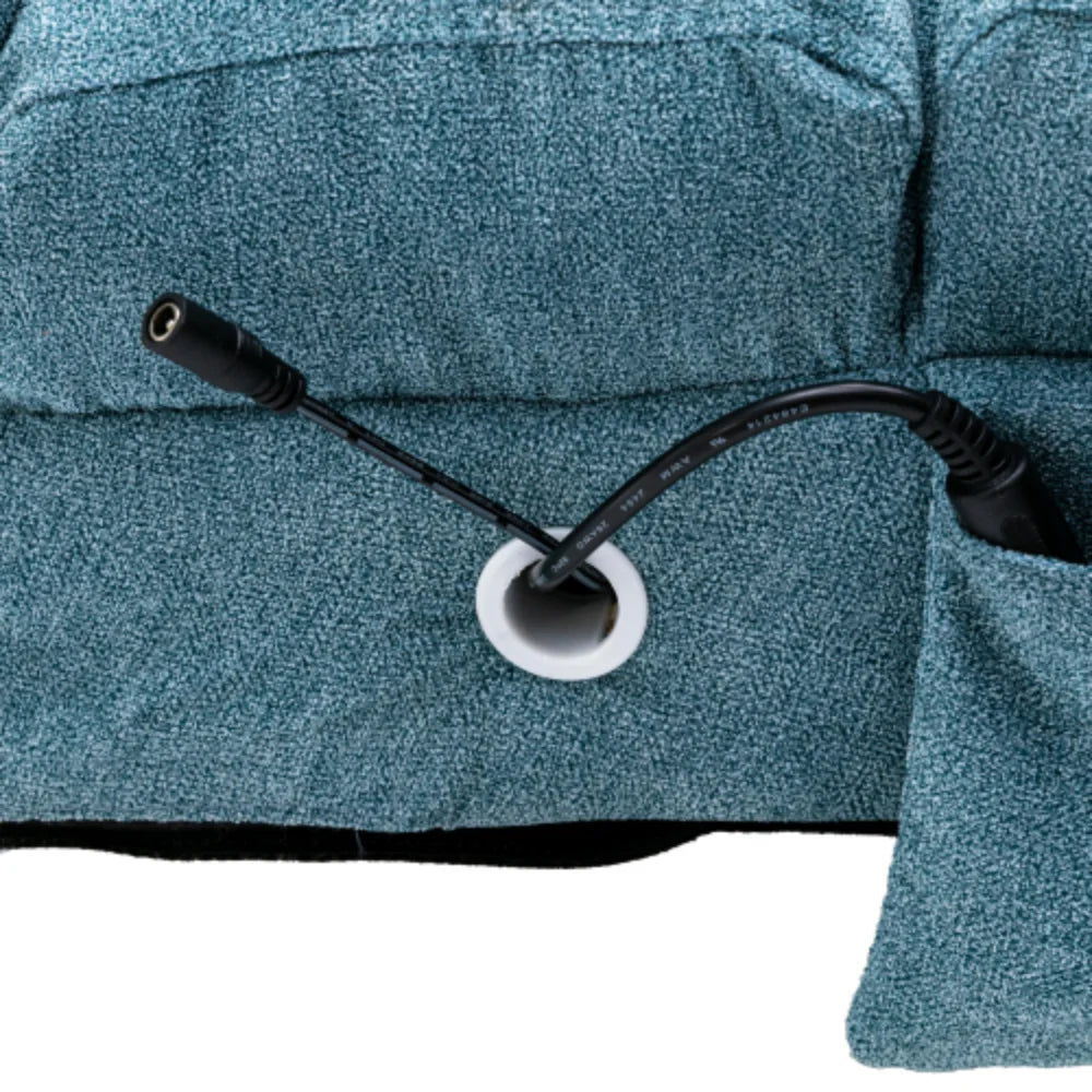 Blue Linen Chaise Lounge E81159