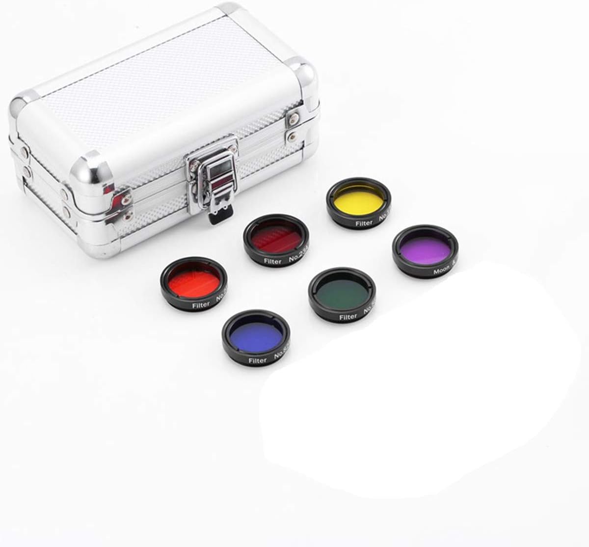 1.25 Inches 6 Color Telescope Moon Filter Set with Metal Case Z90176