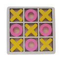 Yellow Pink Wood Tic Tac Toe Game Set A6689