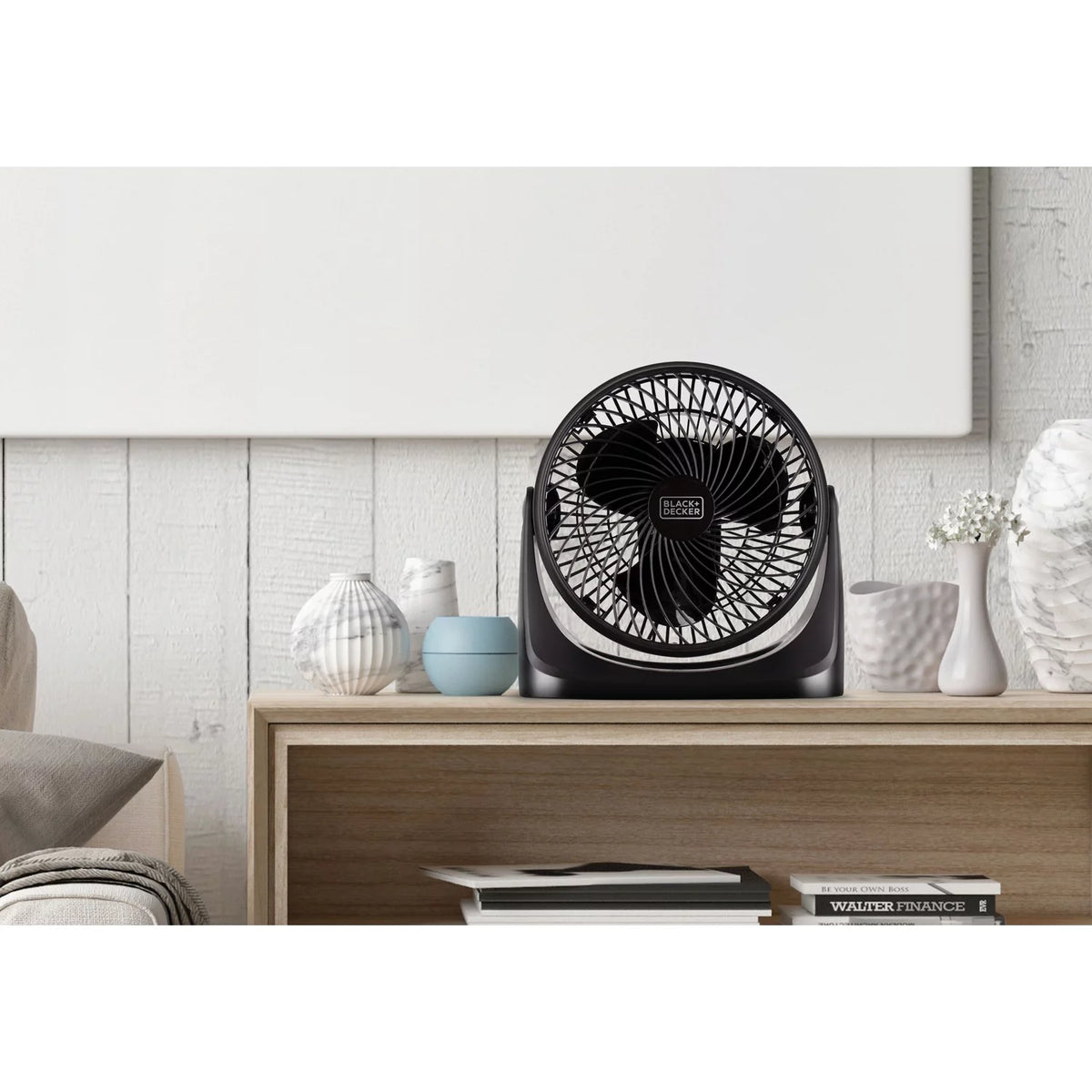 7 Inch Electric Portable Table Fan with Adjustable Tilt, Black M448