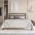 Queen Size Black Metal Platform Bed U520286