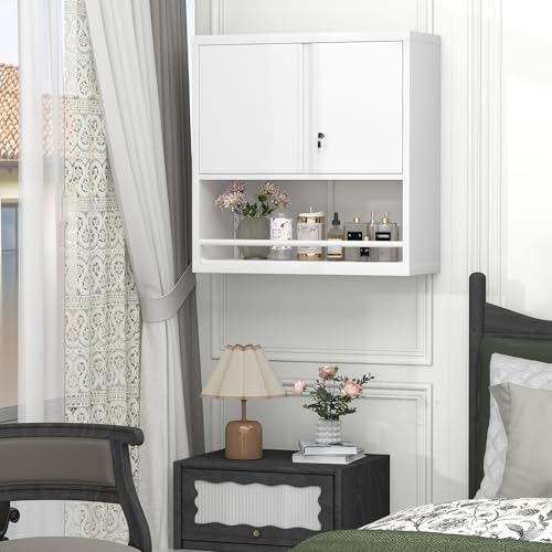 Metal Garage Storage Cabinet with Wheels and Adjustable Shelves P637158