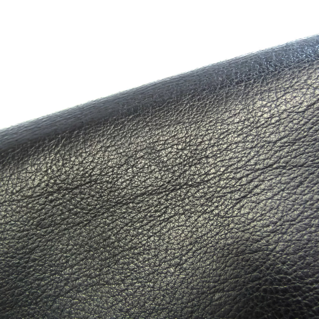 Pre-Owned Black Leather Long Wallet T878877