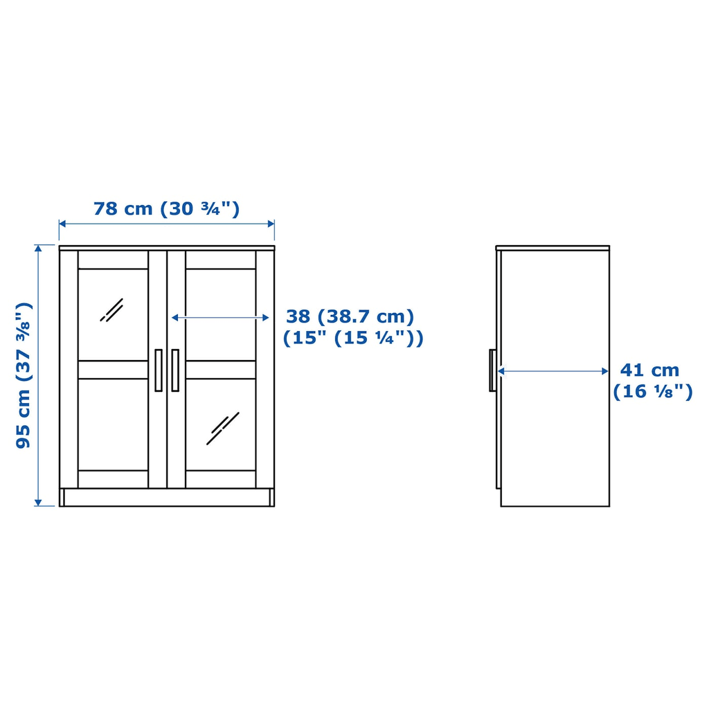 Black Glass Cabinet with Doors J319878
