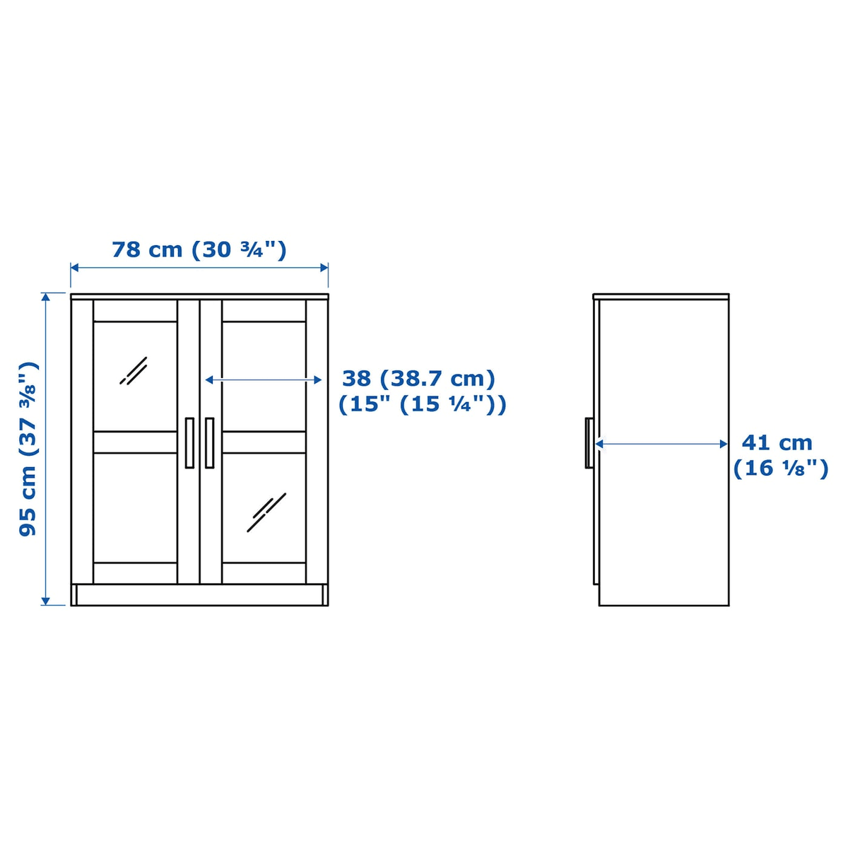 Black Glass Cabinet with Doors J319878