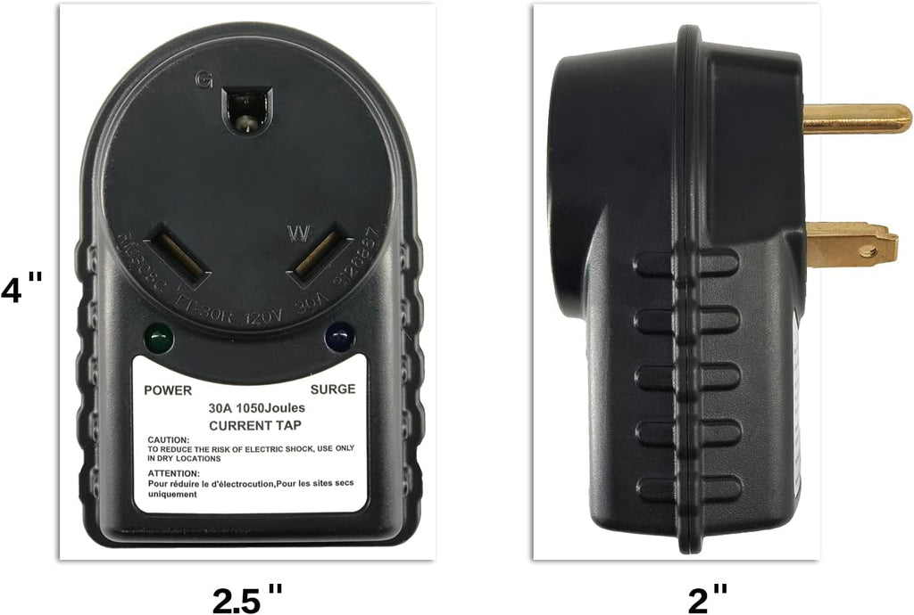 30 Amp RV Surge Protector with LED Indicator Light, Pack of 2 H248