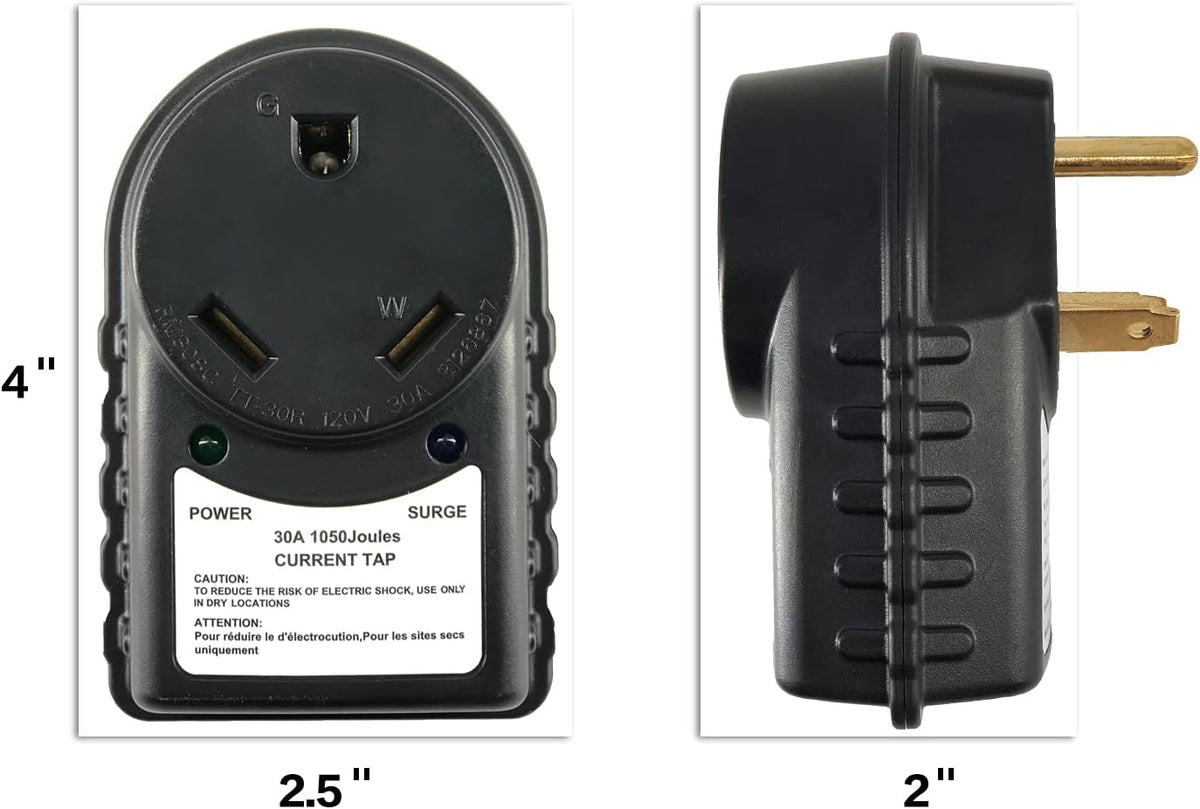 30 Amp RV Surge Protector with LED Indicator Light, Pack of 2 H248