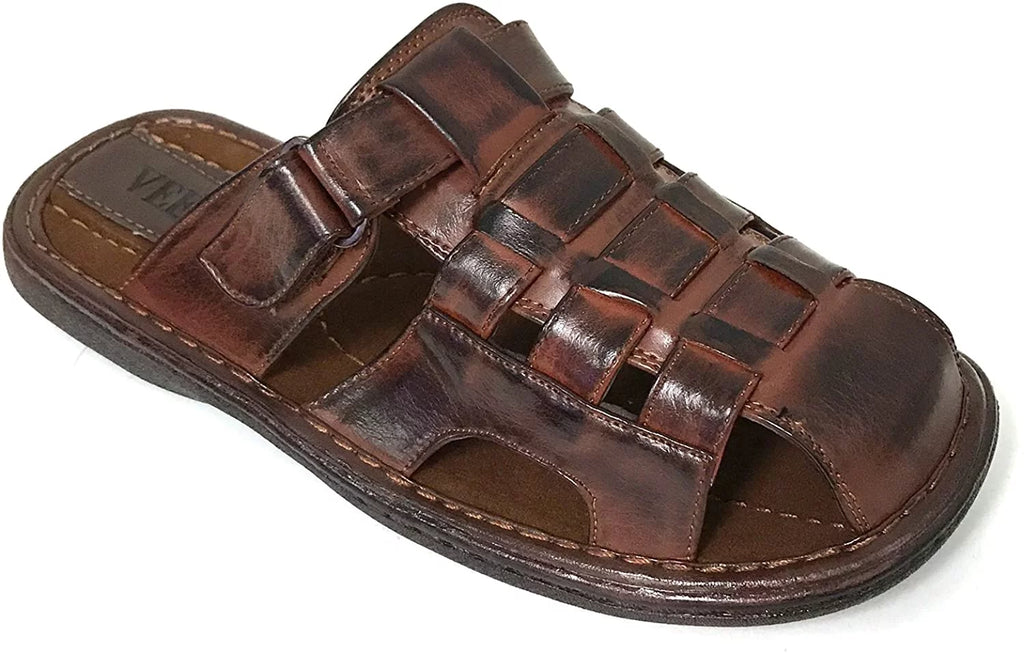 Men's Closed Toe Hook and Loop Sandals M868