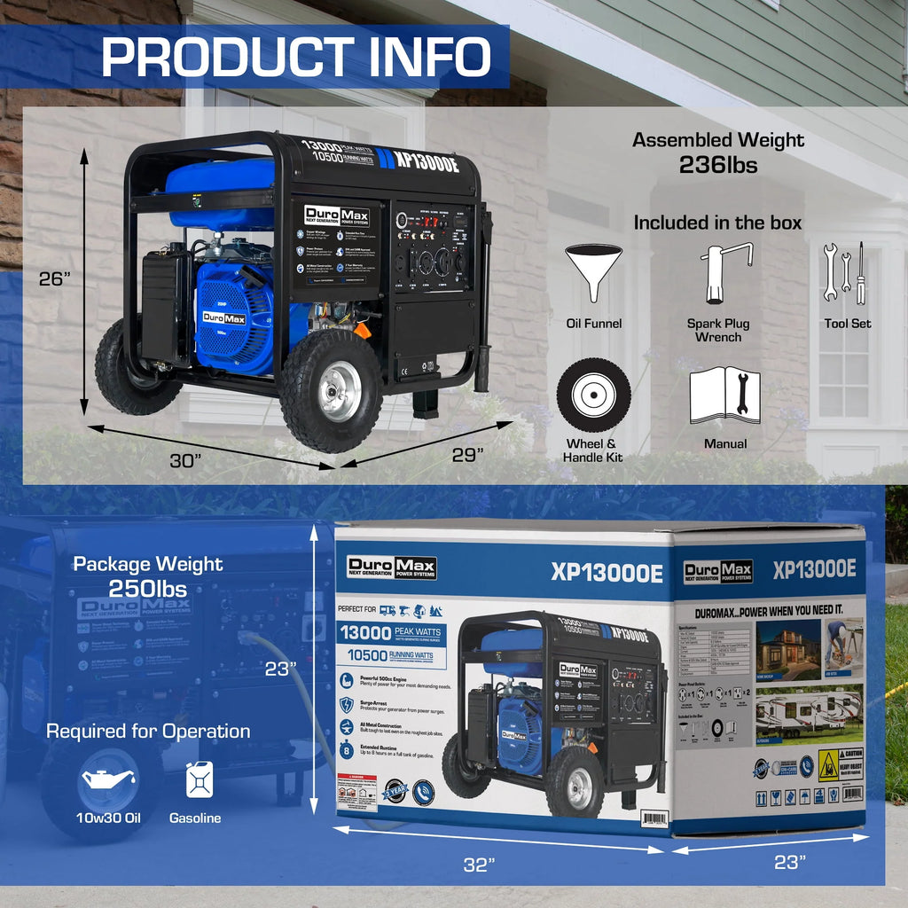 13,000 Watt Portable Gas Powered Generator I938938