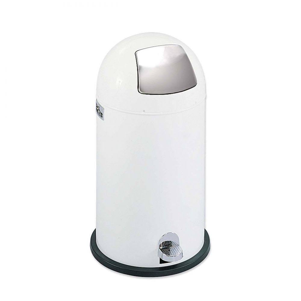 White Dome Step-On 12-Gallon Waste Receptacle A252