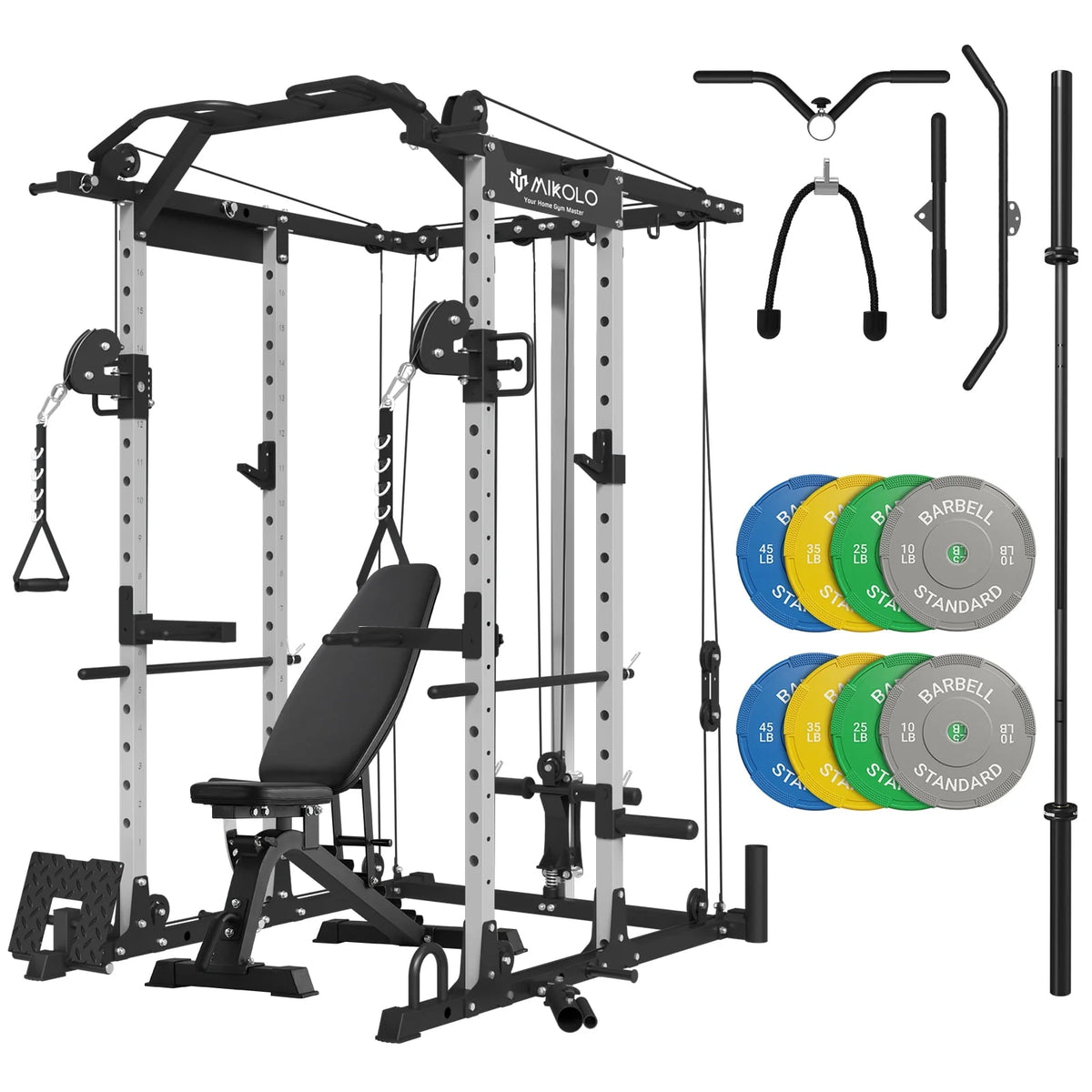 1500 lbs Power Rack Cage with Cable Crossover Machine S8720