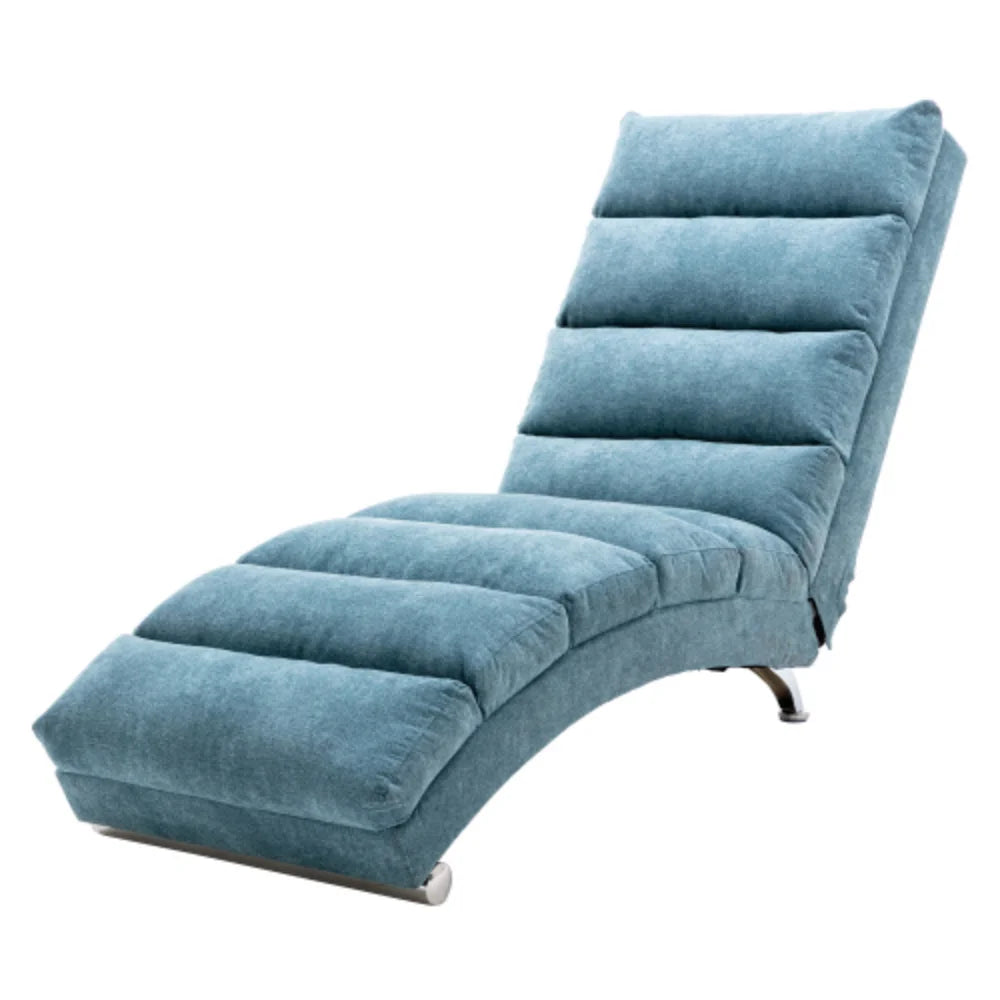 Blue Linen Chaise Lounge E81159