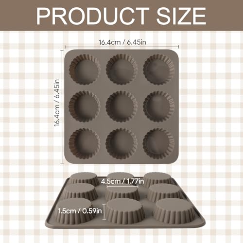 8 PCS 9 Cavity Non-stick Silicone Baking Mold G91649