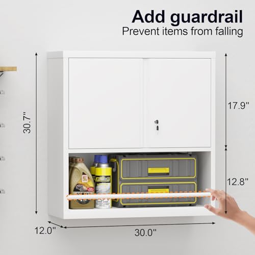 Metal Garage Storage Cabinet with Wheels and Adjustable Shelves P637158
